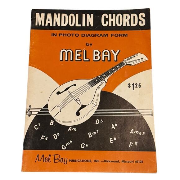 Mandolin Chords in Photo Diagram Form Mel Bay Music Instruction 1963 VTG - Picture 1 of 5